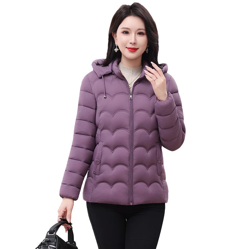 Damska Krótka Kurtka Puchowa - Lekka, Pogrubiona, Ciepła, Bawełniana Kurtka w Stylu Koreańskim