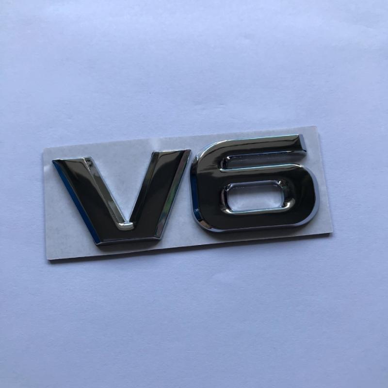 Car Styling 3D Metal V6 V8 Car Sticker Emblem Badge V6 V8 Emblem Badge Nameplate Sticker Decal Replacement auto Accessories