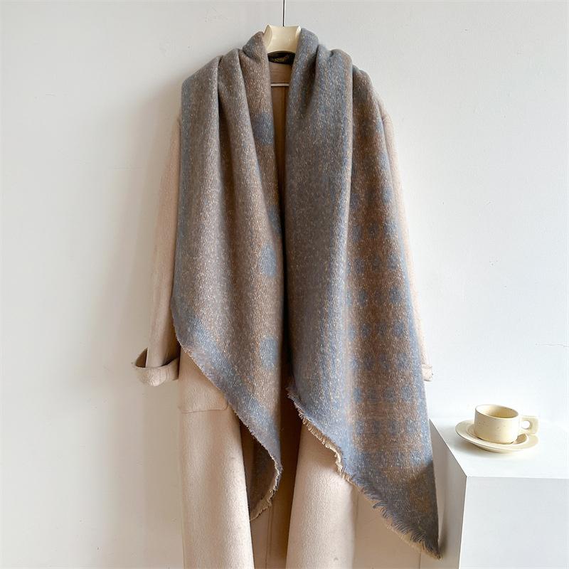 New Thickened and Elongated Winter Scarf Cashmere Feeling Shawl and Wraps Pashmina Neckerchief Bufanda Female Poncho 48Colors