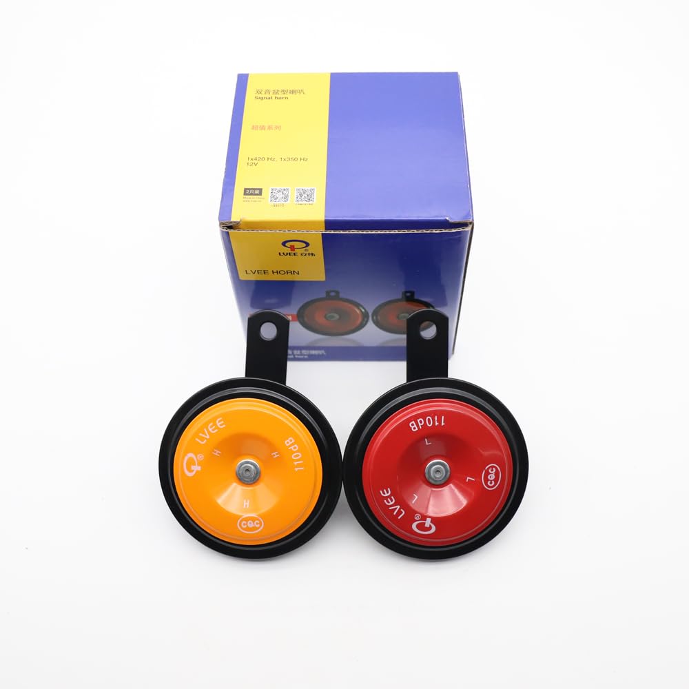 LVEE DL126 Disc Type Vehicle Horn Universal IPX6 Waterproof Loud Electric Kit High
