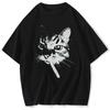 Nuove T-shirt Lavate Street Gatto Fumatore Retrò Trendy Personalizzate Stampate T-shirt Uomo Parabrezza Larga Manica Corta