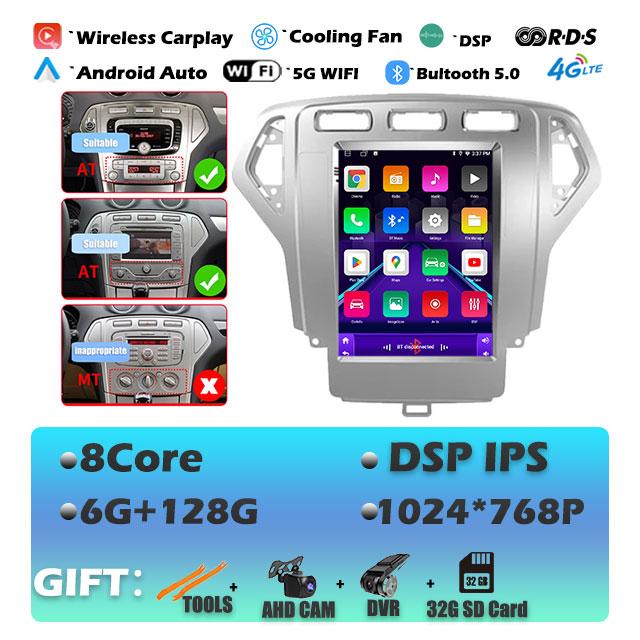 IPS DSP Android 14 For Ford Mondeo 4 2006-2010 Carplay Car Radio Multimedia Video Player Navigaion Head Unit Stereo