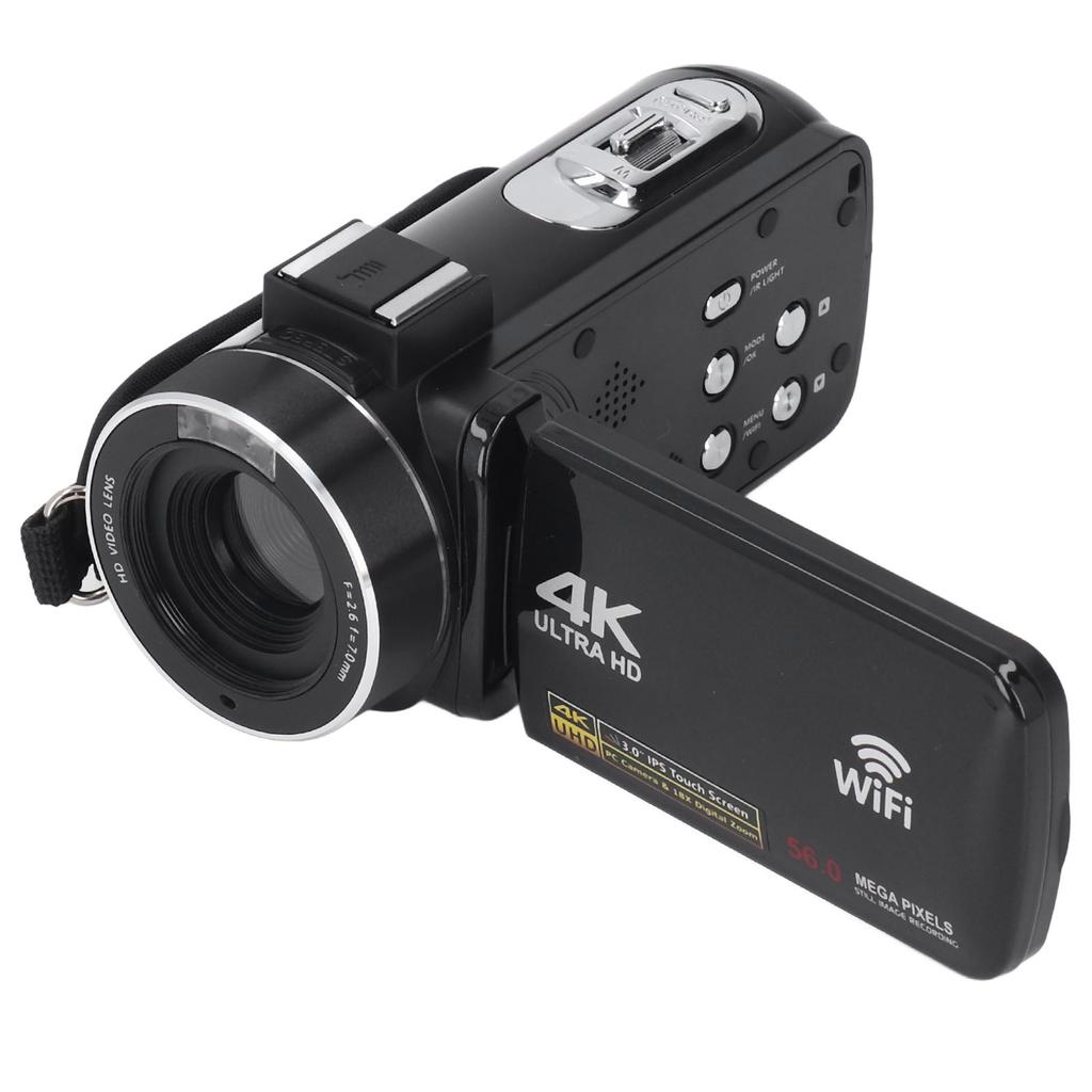 4K Ultra HD Digital Camcorder WIFI 3 Inches IPS Color Touch Display 18x Digital Zoom PC Camera