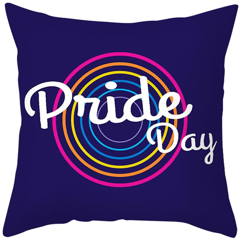 Rainbow Heart Pattern Nordic Sofa Cushion Cover Peach Skin Pillowcase Home Decor Pillowcase