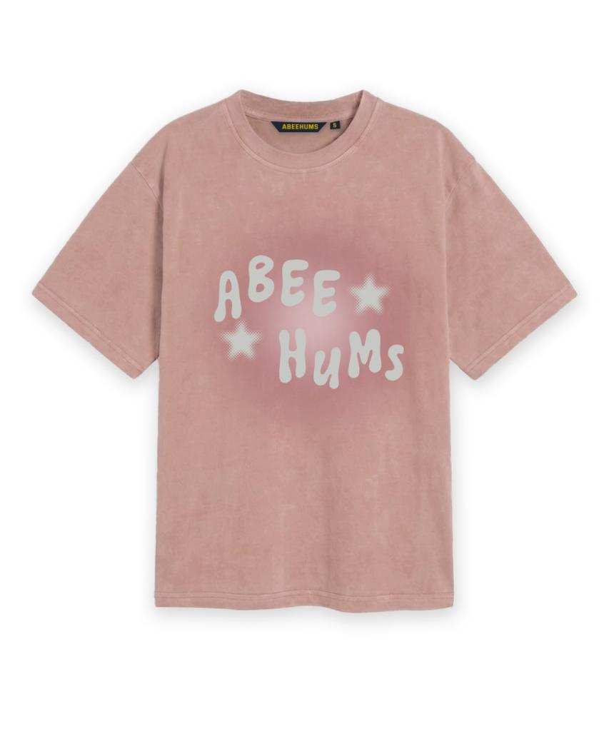 Eobiheomjeu Pigment Dyed Punk Short Sleeve T-Shirt Abh365-110 Dusty Pink