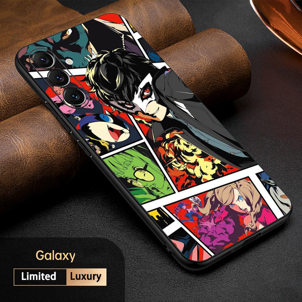 P5 hot game pattern design ins Phone Case For Samsung Galaxy S26 S25 S24 S23 S22 S21 Plus Ultra Note20 Soft Black