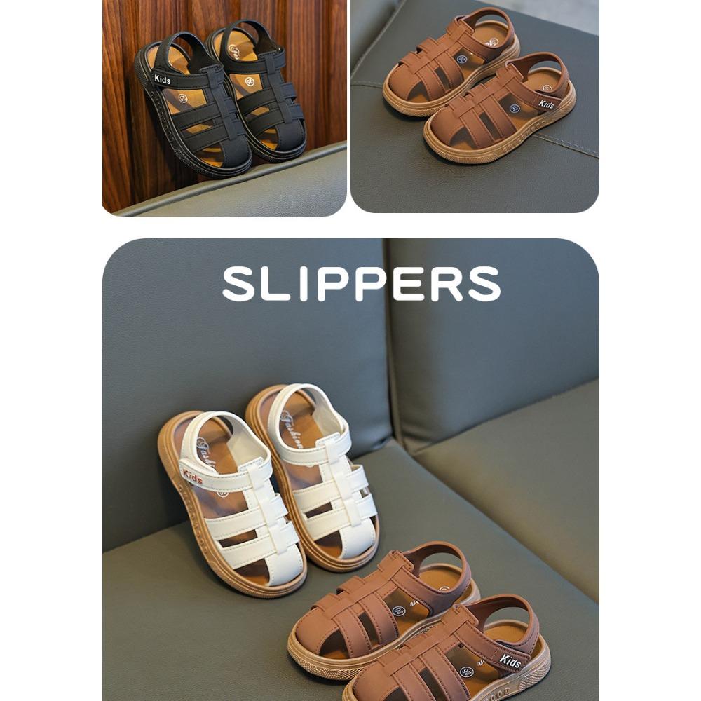 Girls' Hollow Sandals Summer New Style Children's Princess Toe Shoes, Little Girls' Soft Soled Baby Roman Shoes Summer Style