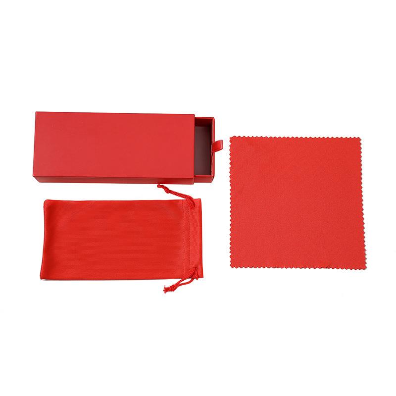 Rectangular Solid Color Drawer-Type Eyeglass Case - Portable, Pressure-Resistant Sunglasses Holder.