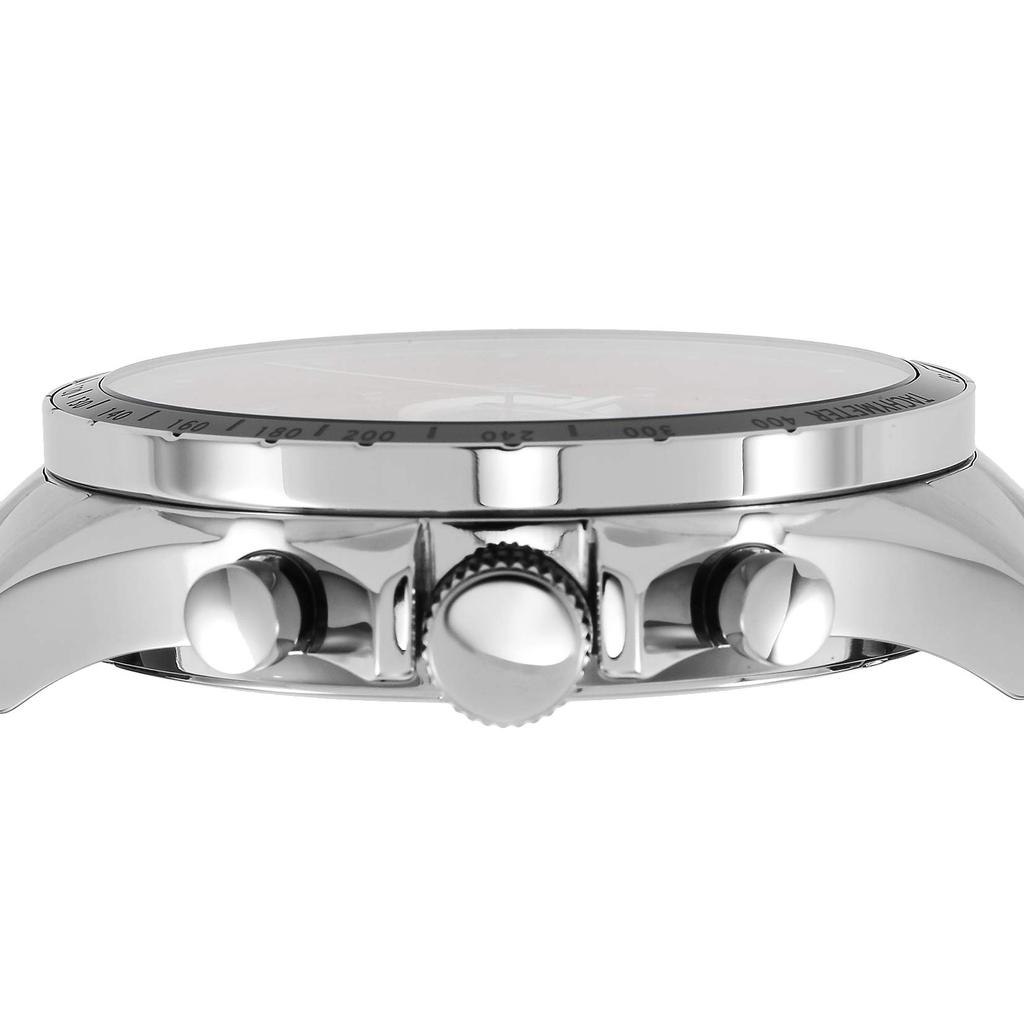 Angel Clover TIME CRAFT SOLAR Men's Watch, Red Dial, Stainless Steel, Solar Quartz, 44mm, TCS44SRE, Silver, Official Warranty