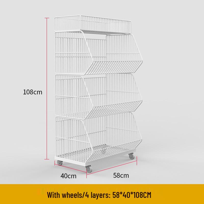 Multi-Layer Stackable Display Basket for Snacks & Vegetables
