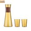 VISIONS Corning Gilt Hourglass Glass Carafe & Tea Set, 3-Piece
