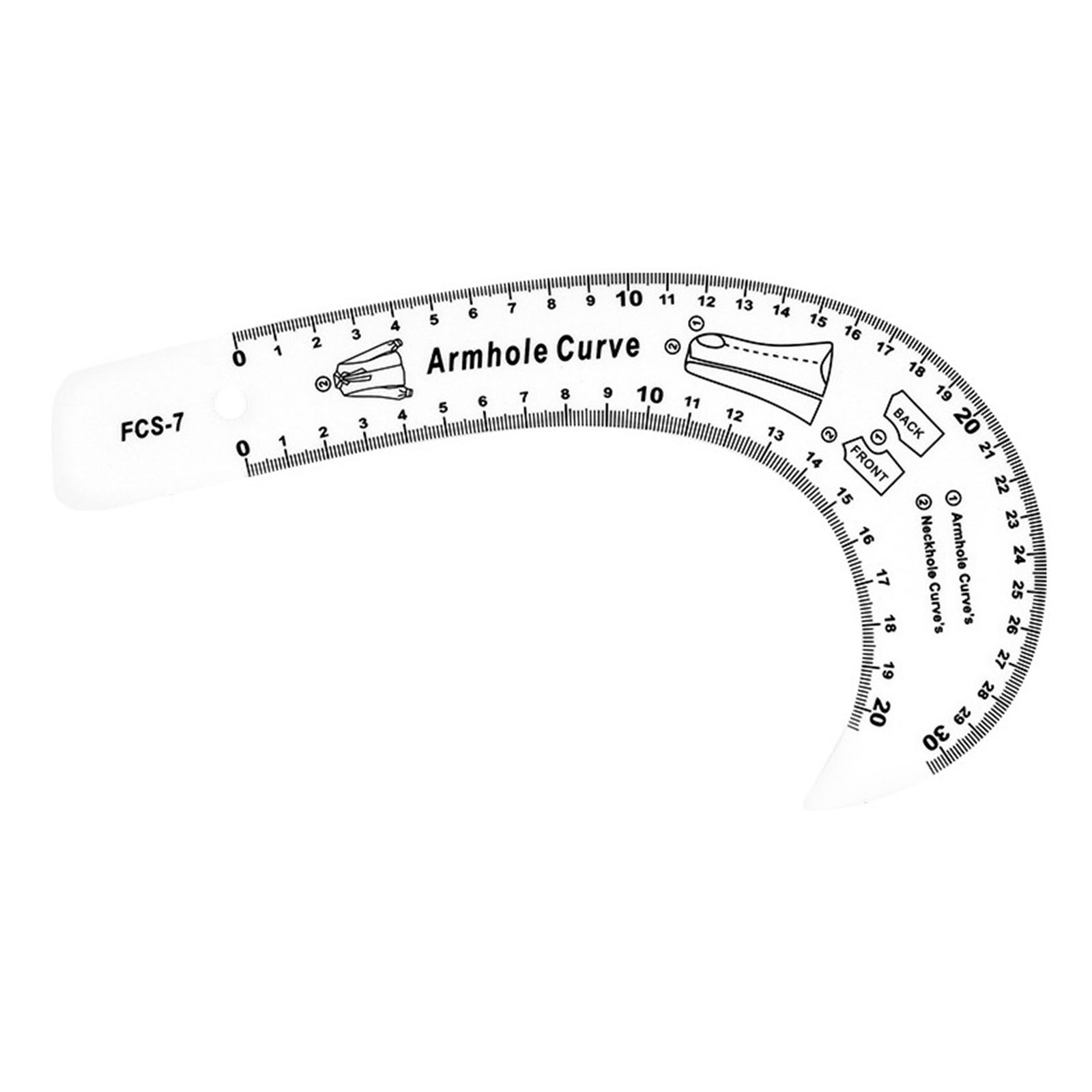 

Metric Sewing Ruler French Curve for Pattern Drawing Clear Acrylic Fashion