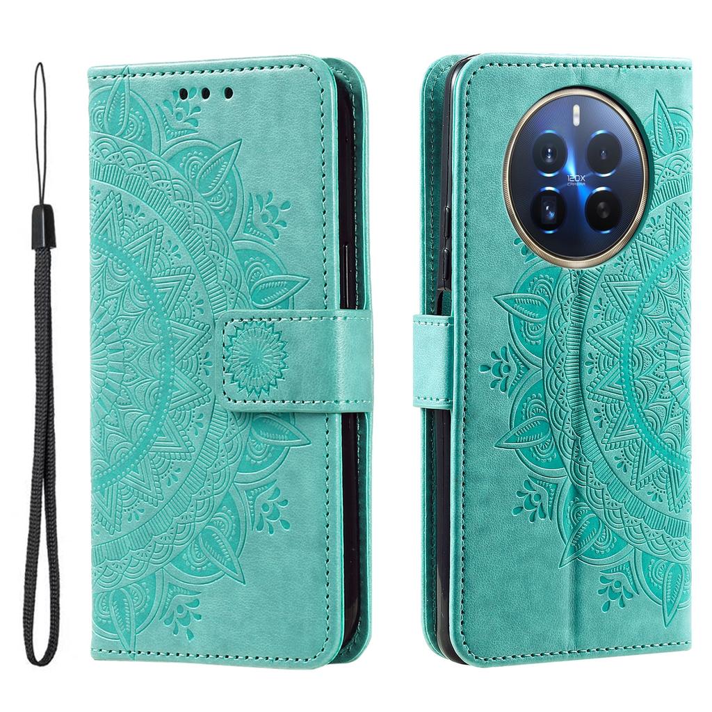 For Realme 12 Pro 5G/12 Pro+ 5G Case Imprinted Full Protection Leather Wallet Phone Cover with Strap