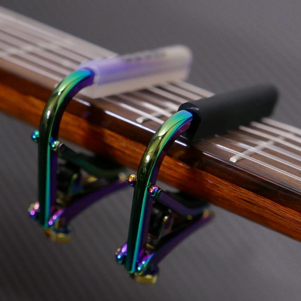 SHUBB Gitarrenkapodaster Japanischer Distributor Paua Perlmutt Schwarze Hülse für Nylonsaiten C2p/B (Autorisiertes Modell)