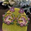 Flower Unicorn Dangle Earrings Jewelry for Women Design Luxurious Brand Jewellery Gold Plated Earings