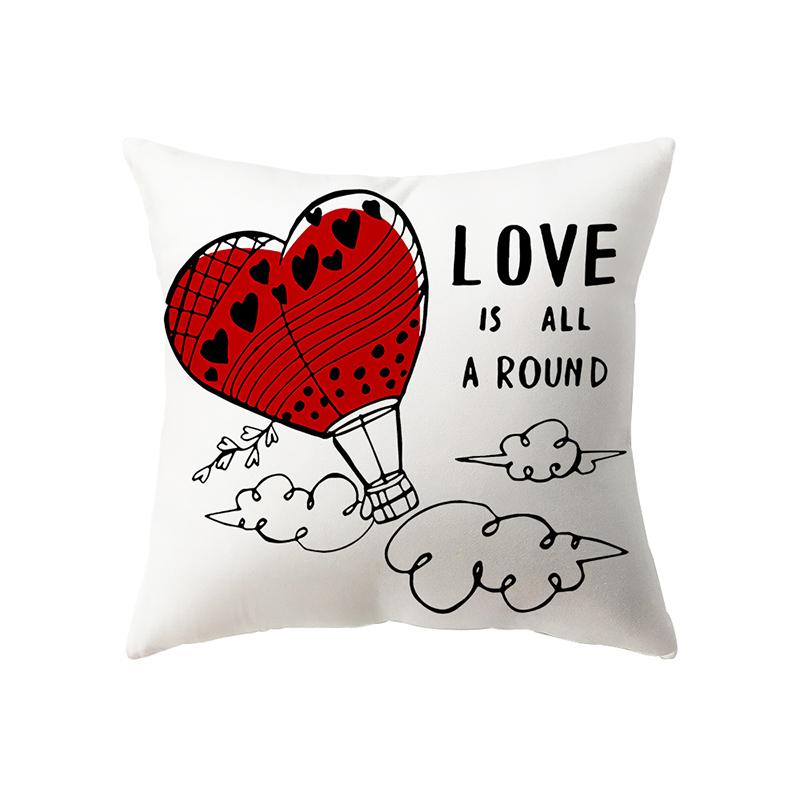 Christmas Theme Christmas Decoration Printed Pattern Cushion Cover Home Living Room Sofa Decor Waist Cushion Pillow Cover