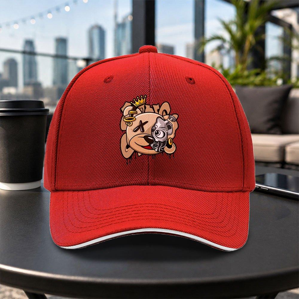 Mechanical Bear Graffiti Baseball Cap Unisex Adjustable Duckbill Cap Casual Lightweight Outdoor Hat Multiple Colors