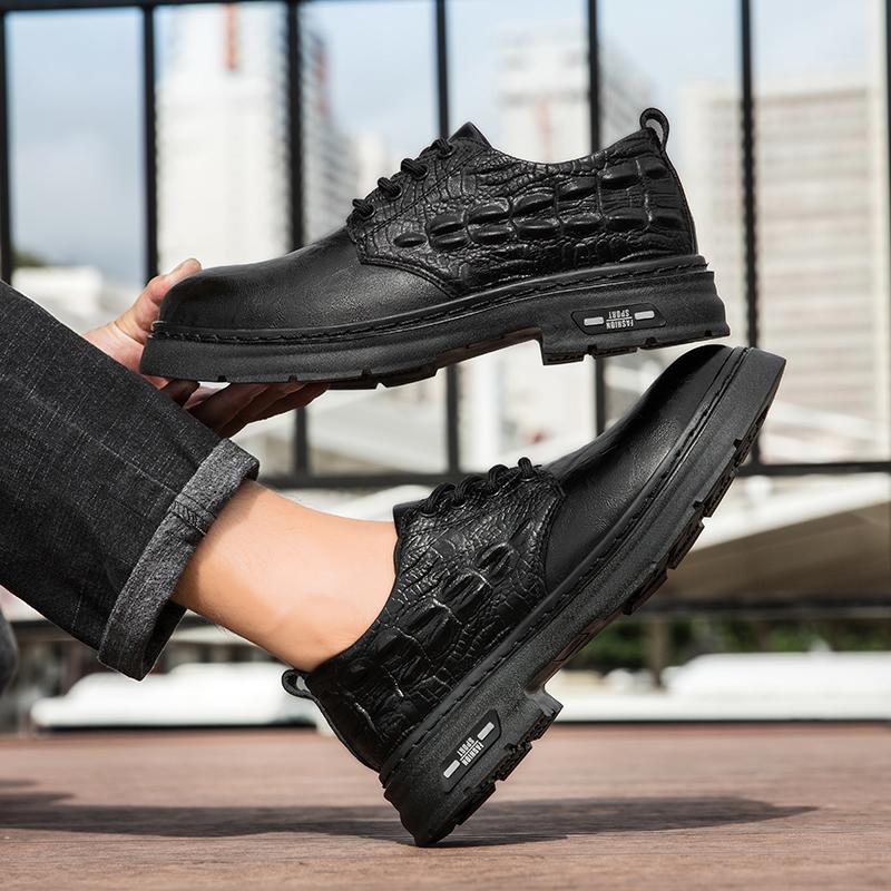 Men's Oxfords Shoes Leather Business Formal Dress Shoes Lace Up Outdoor Casual Shoes Comfortable Men Shoe