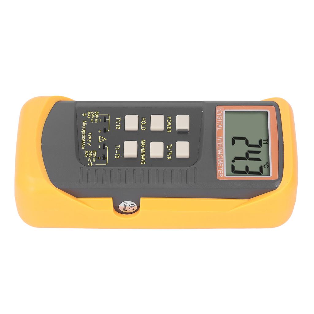Digital K Type Thermometer Contact Double Probe Temperature Meter ?50.0?1370 Degree DC60V AC24V