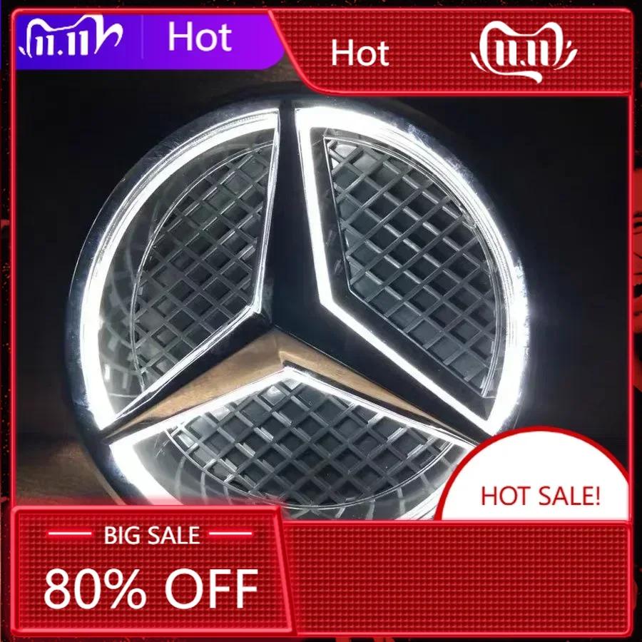 For Mercedes Benz White Blue Red Light Car Front Grilled Star Emblem LED Illuminated Logo for Mercedes Benz W205 C E R ML GL GLA