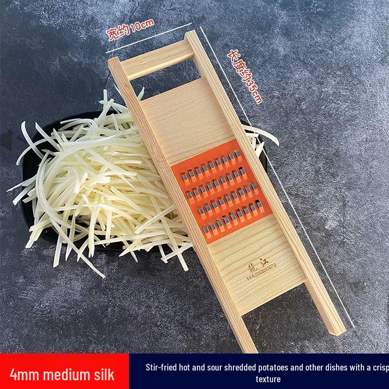 Rallador de Papa y Verdura Grueso Longjiang 5: Pelador y Cortador de Madera