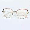 Eyebrow Point Paint Metal Optical Frame With Street S English Style Open Flat Light Mirror Womean And Men Glasses