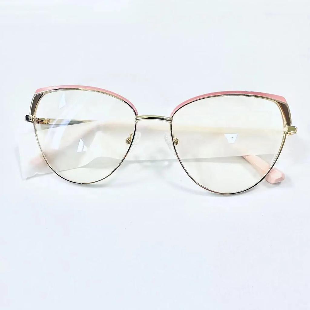 Eyebrow Point Paint Metal Optical Frame With Street S English Style Open Flat Light Mirror Womean And Men Glasses
