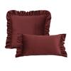BUYNOW Red Rose Jacquard Hollandaise Lace Pillowcase Vintage Pastoral Living Room Sofa Cushion Cover Home Bedroom Saddle Decor
