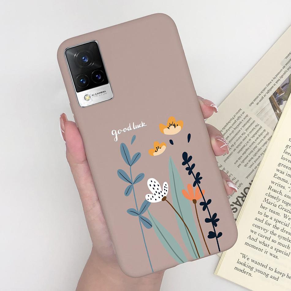 For Vivo V21 Case V2066 V2050 Soft Silicone Cute Painted Cover For Vivo V21E V 21 4g 5g Phone Cases Shockproof Bumper Slim Funda