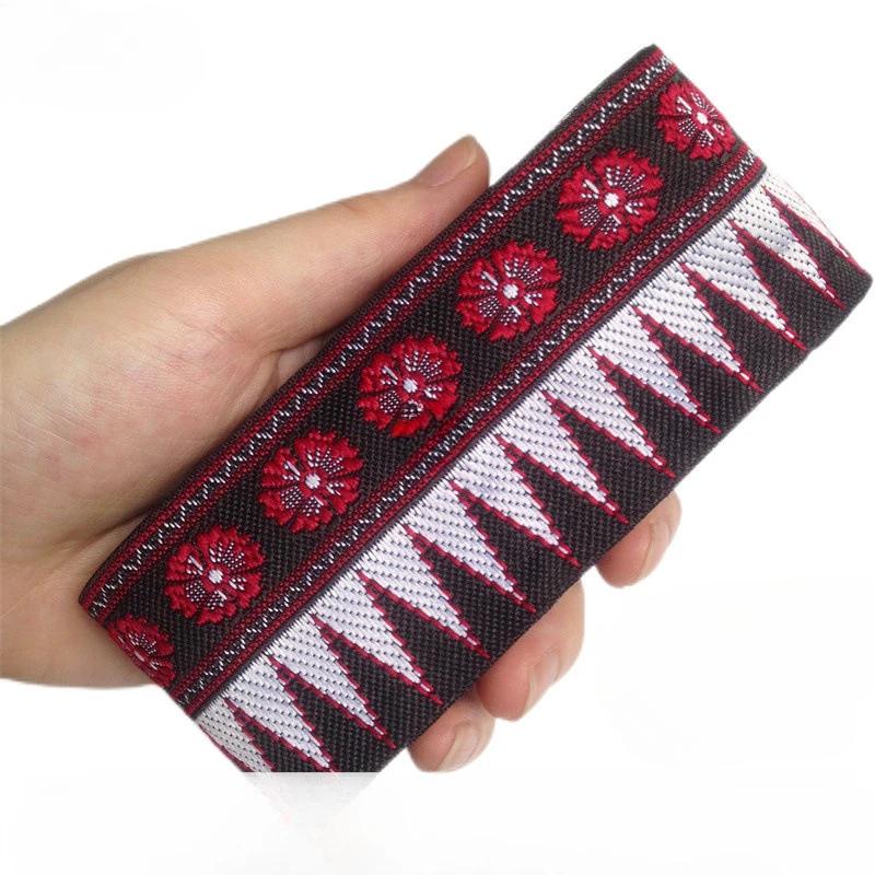 5cm Width 7Yard Vintage Ethnic Embroidery Style Ribbon DIY Clothes Bag Accessories Embroidered Applique Sewing Craft Fabric