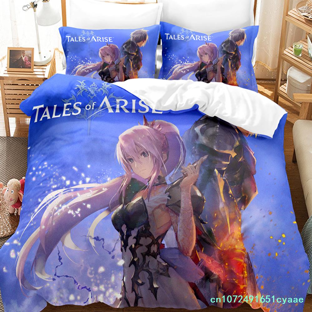 Heißes Spiel Tales Of Arise Bettwäscheset Modern 3D-Druck Bettdecke Bettbezug Kissenbezüge Bettbezug Queen Einzelgröße Dropshipping