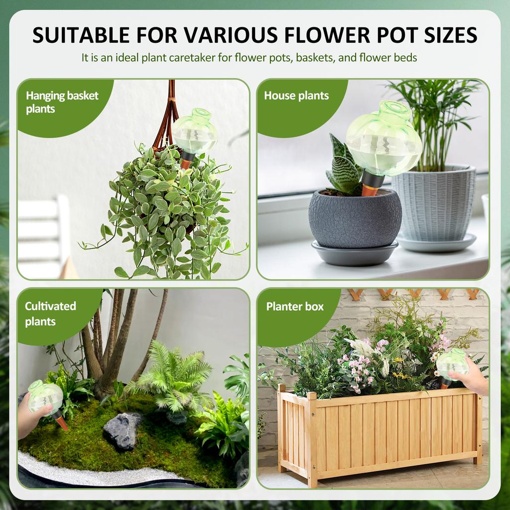 4Pcs 500ml Automatic Plant Watering Bulbs Plant Self Watering Globe Garden Plant Flower Pot Water Device Drip Irrigation System