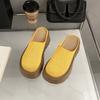 Fashion Women Wedges Slippers 2025 Summer Mesh High Heels Mules Platform Sandals Fashion Dress Outdoor Breathable Heel 7cm Slippers
