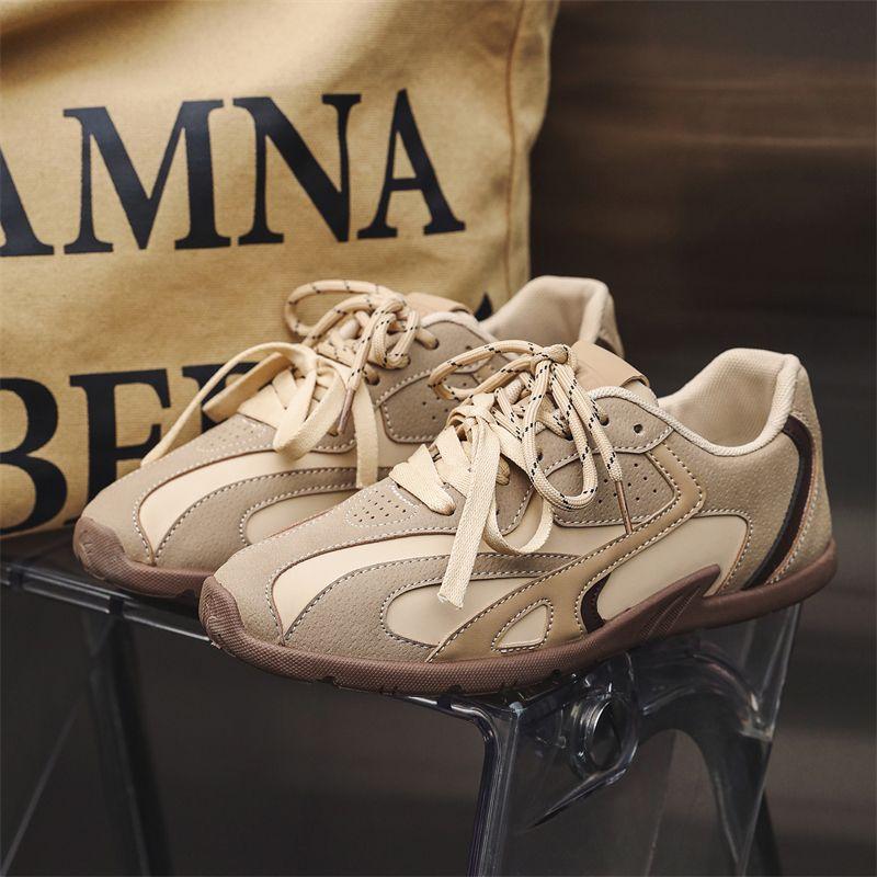 Trend upgrade comfortable versatile soft-soled Forrest Gump shoes 2025 autumn new breathable couple high-value leather trendy shoes