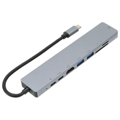 USB C Dock 8 σε 1 Πολυλειτουργικό Type C σε RJ45 USB3.0 USB C HD Multimedia Interface Docking