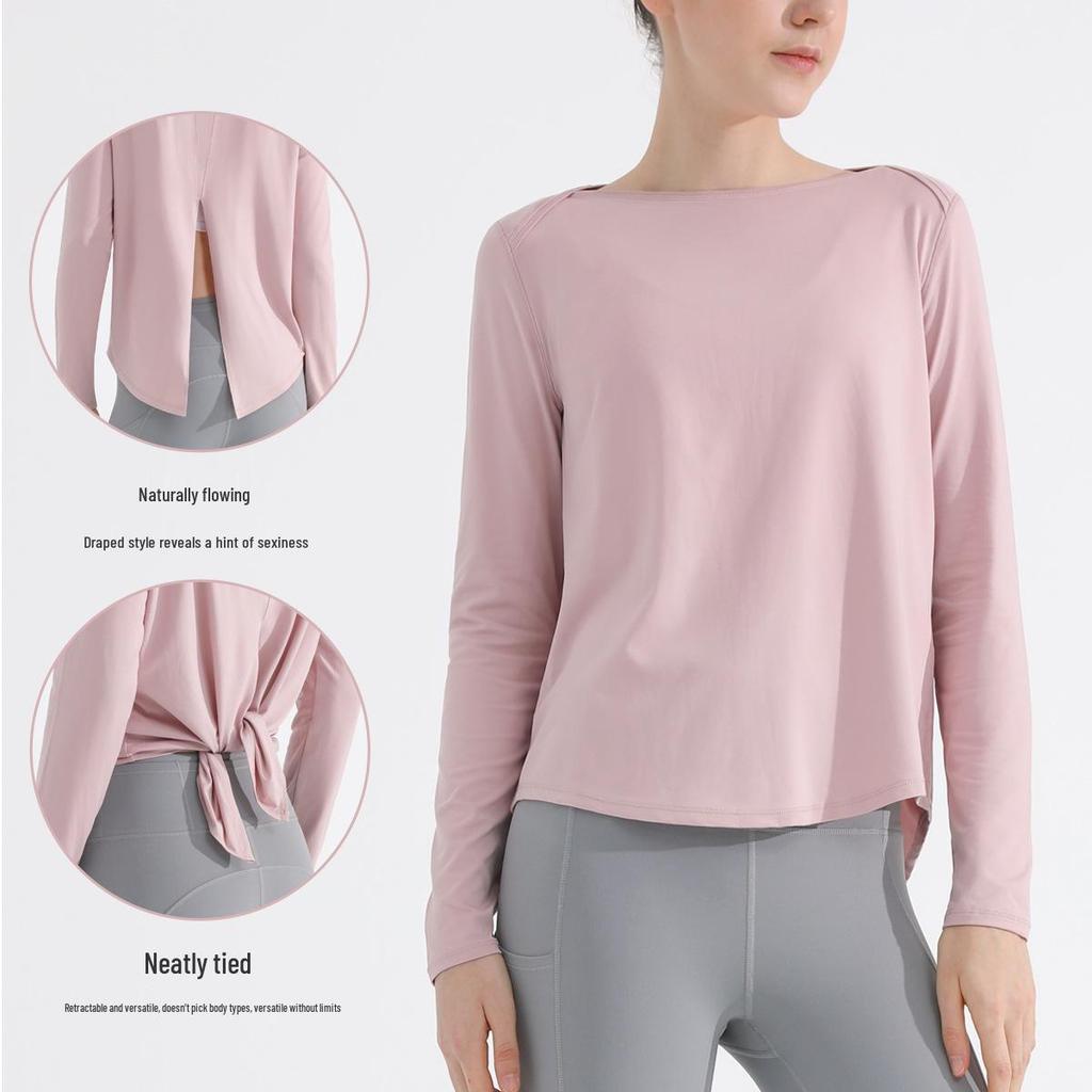 Spring/Summer Women's Quick-Dry Yoga Long Sleeve Cloud-Feel Top