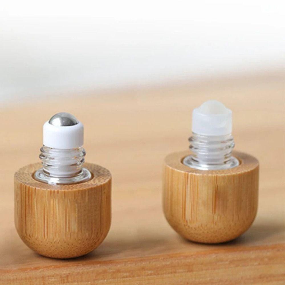 Reusable Bamboo Roller Ball Bottle Empty Bottle Essence Storage Bottle Perfume Bottle Travel