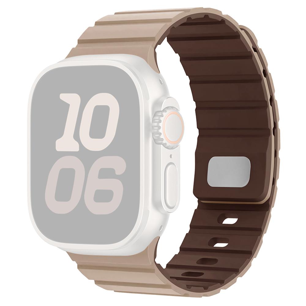 Silicone Band for Apple Watch Series 11 10 42mm/9 8 7 41mm/SE3 SE2 SE 6 5 4 40mm/3 2 1 38mm Magnetic Quick Release Strap
