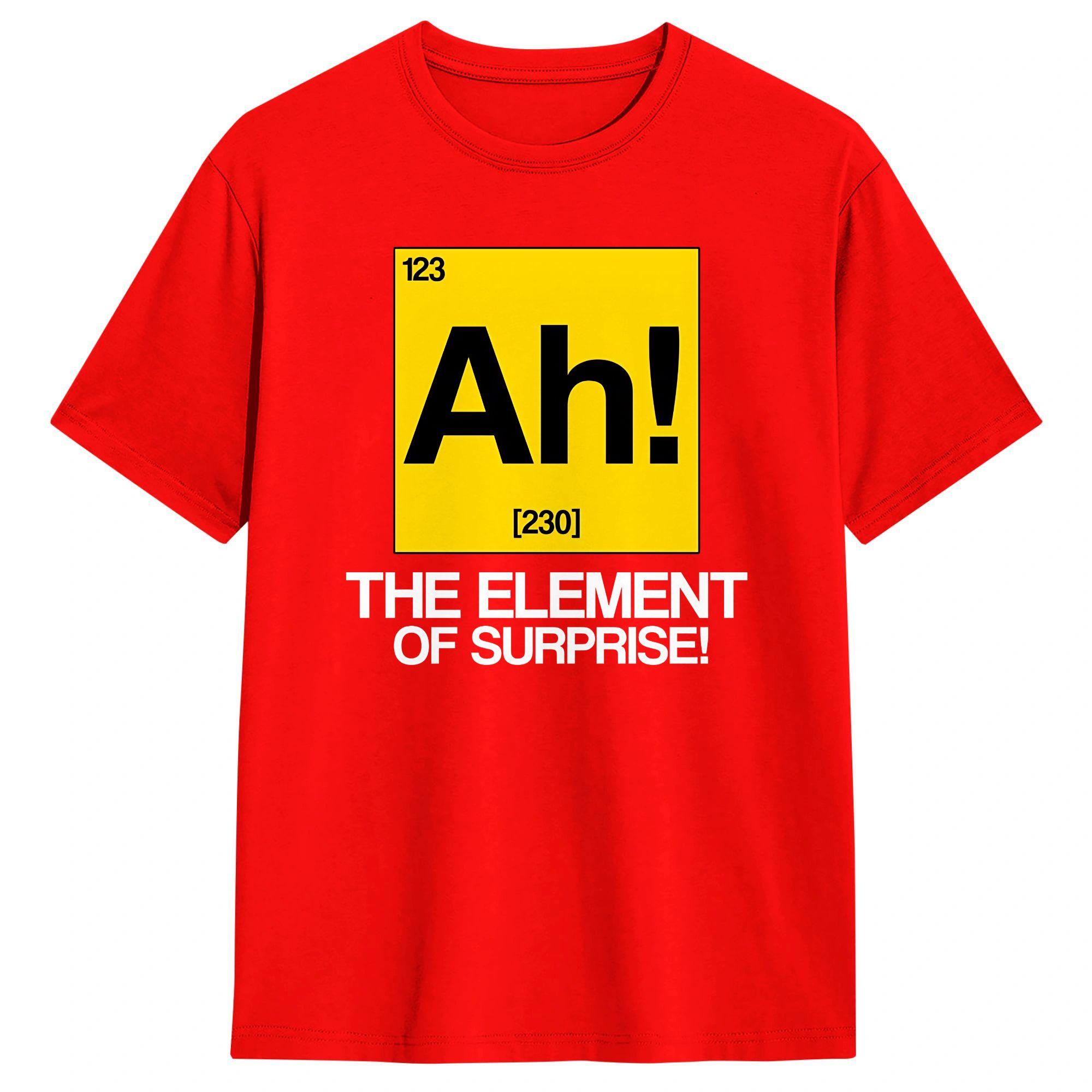Project Hail Mary Ah The EleUnisext Of Surprise Funny Science T Shirt Summer T Shirts Cotton Plus Size 5XL Clothing Streetwear Tops S