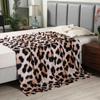 Leopard Print Blanket Soft Faux Fur Throw Cozy Living Room Decor Animal Pattern Bed Cover Warm Home Textile