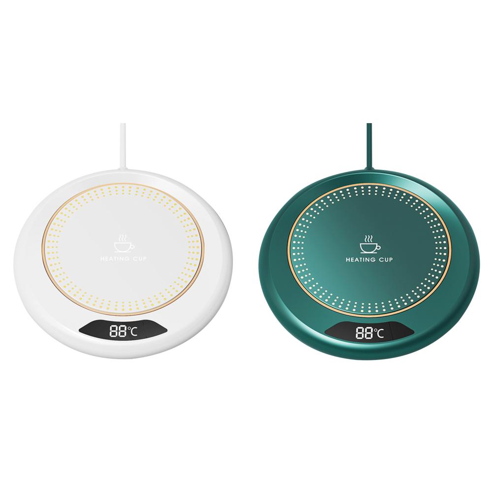 2pcs 55 Temperature Coffee Heating Mug Warmer 3 Temperature Setting Smart Coffee Cup Warmer Auto Shut Off Cup Warmer USB Plug