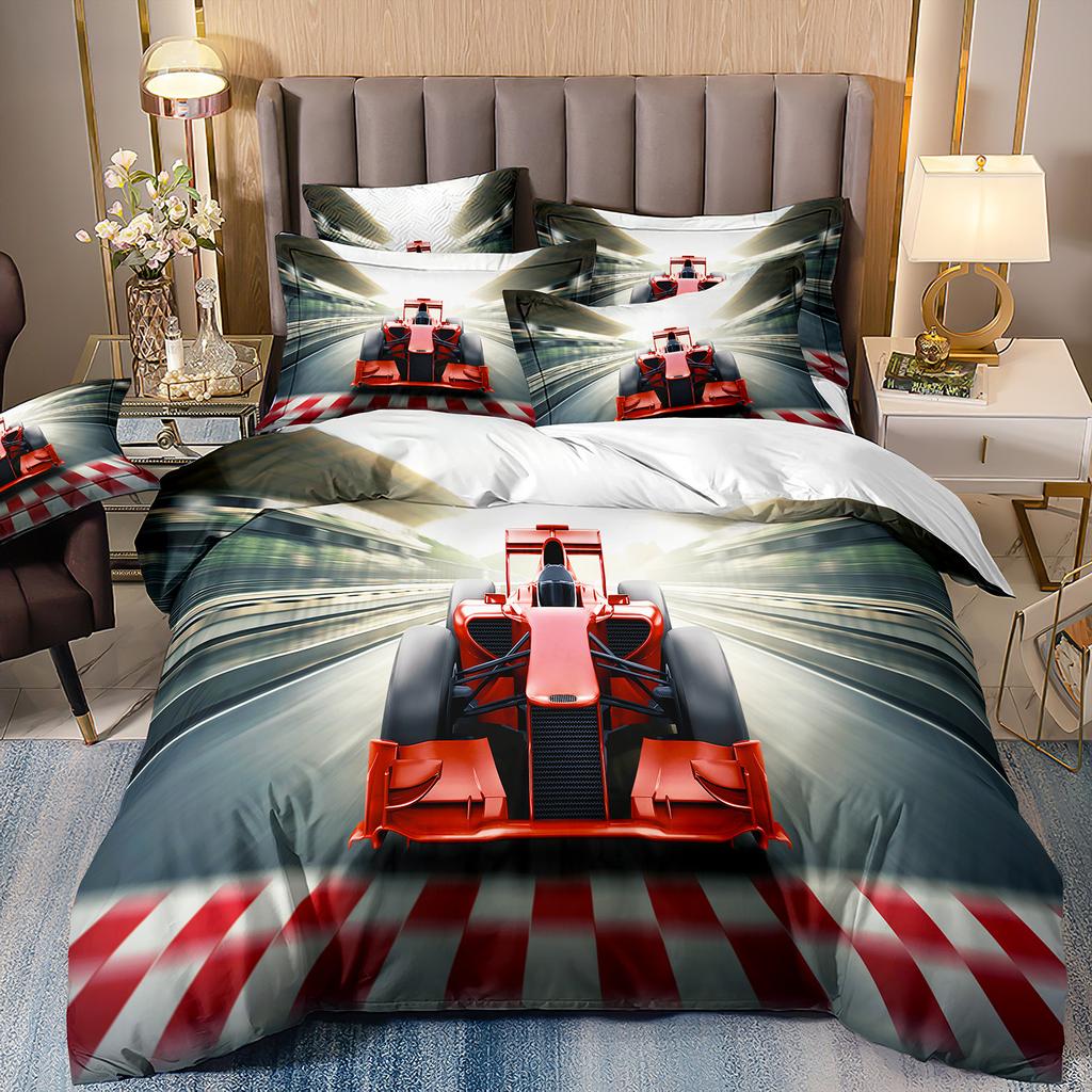 Sports Car Bedding 3D Digital Printing Two-Piece Quilt Set Three-Piece Home Textile