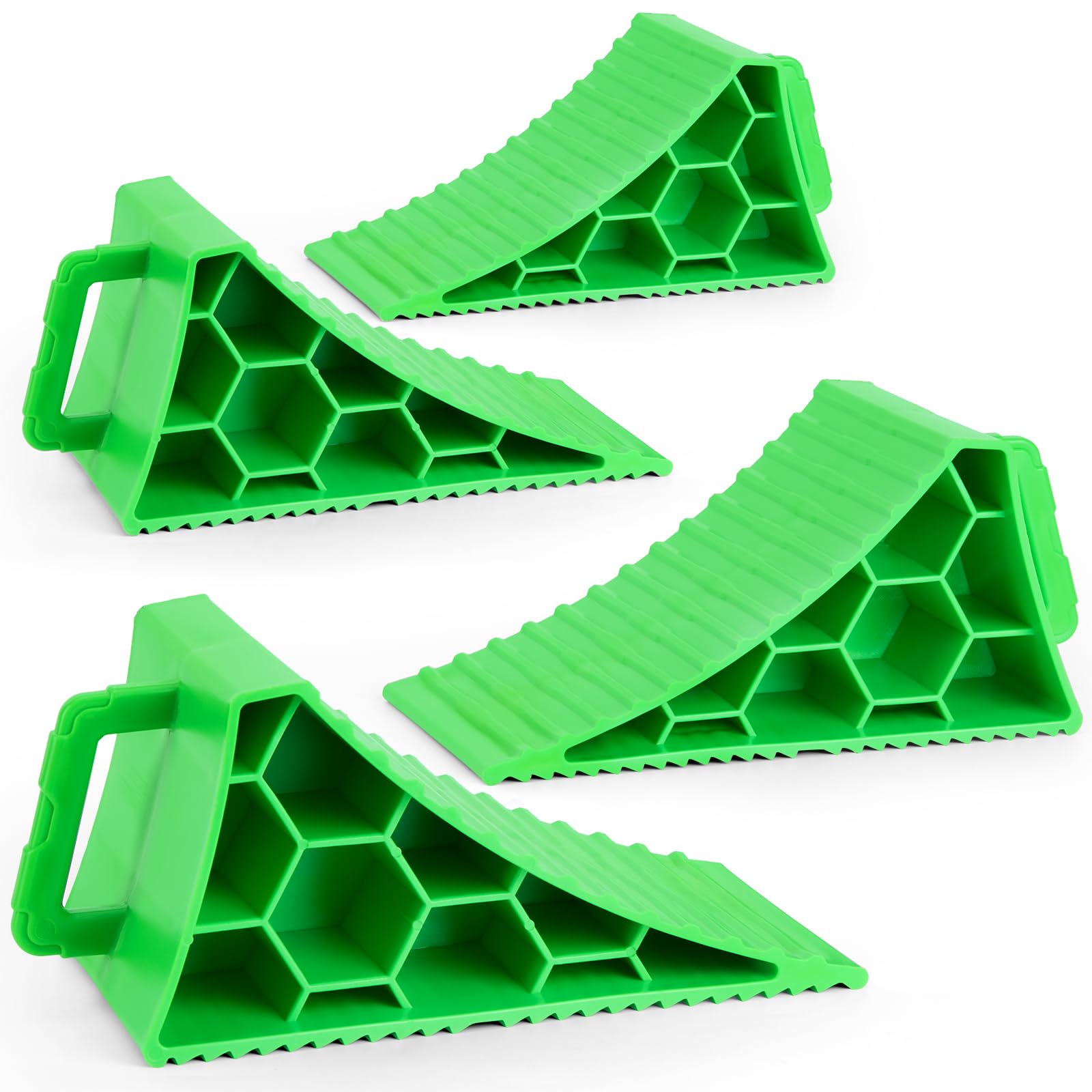 

(2025 Enhanced Version) Tire Chocks for Up to 6T Cars, Tire Stoppers, Set of зелёный