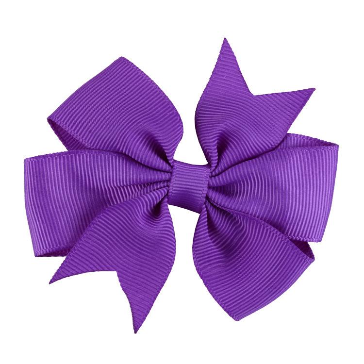 8x8cm 1PC Solid Color Grosgrain Ribbon Bows Clips Hairpin Girl's Hair Bowties Boutique Hair Clip Headwear Kids Hair Accessories