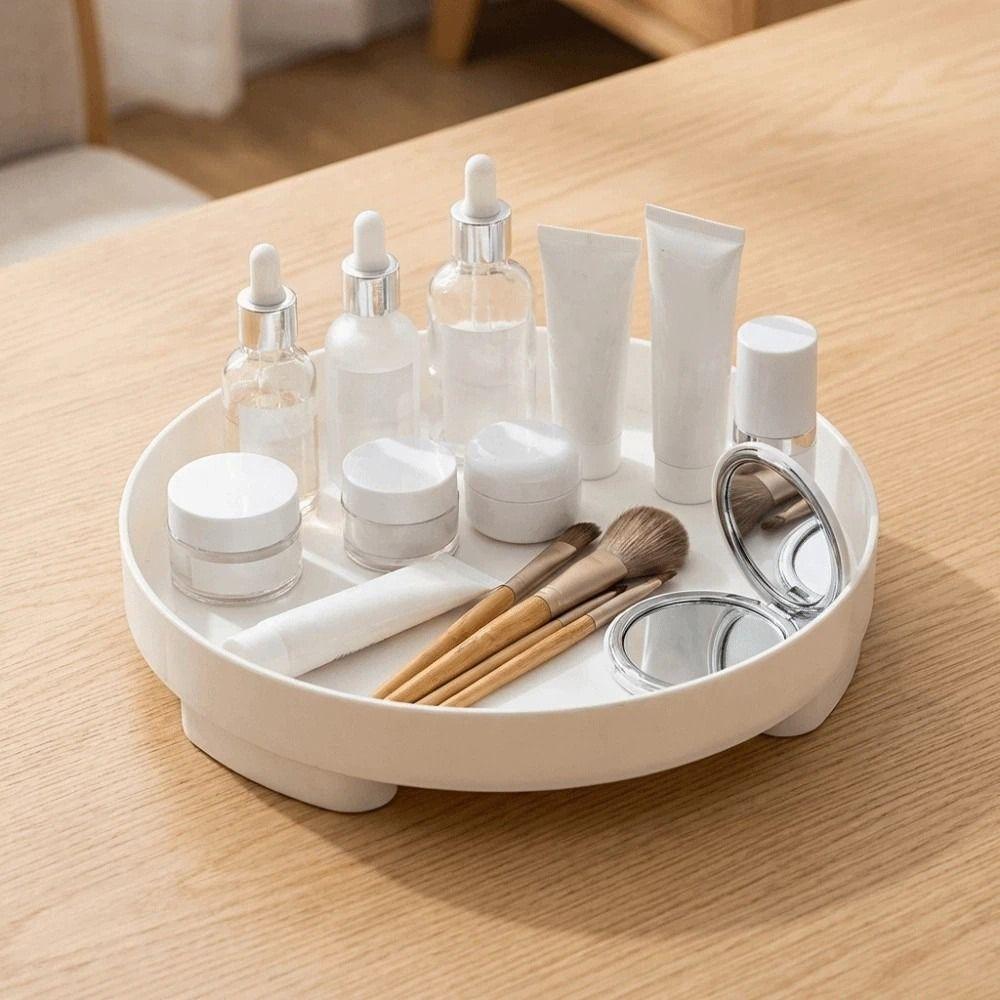 Vassoio Rotondo Portatutto Stile Nordico Organizzatore Minimalista in Plastica per Oggetti Vari da Scrivania Portaoggetti Domestico INS Soggiorno