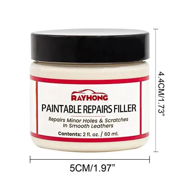 Leather Filling Paste 60ml Natural Leather Filler Repair Compound Leather Restoration Cream For Tears Crack Burns Holes Filler