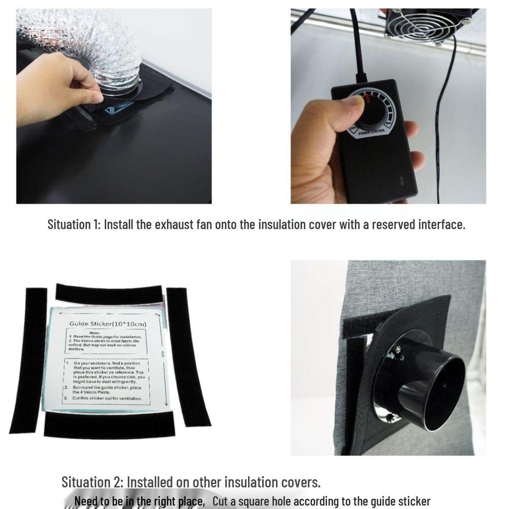 3D Printer Insulation Kit with Adjustable Exhaust Fan for Optimal Printing Environment