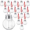 Christmas Fillable Wine Tree Ornaments Water Bottle Light Bulbs Jingle Bells Christmas Tree Shape Plastic Transparent Balls