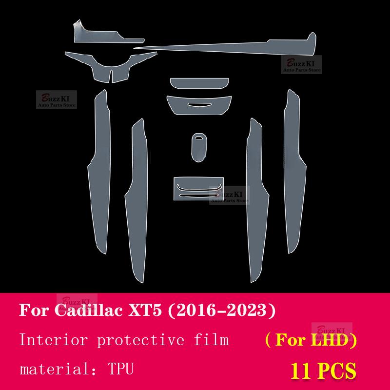 For Cadillac XT5 2016- Car Interior Film Dashboard piano board Shift center console Anti-scratch transparent TPU Film