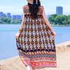 Casual Beach Dresses for Woman Plus Size Loose Vintage Print Long Sleeveless Dress Summer Women's Clothing